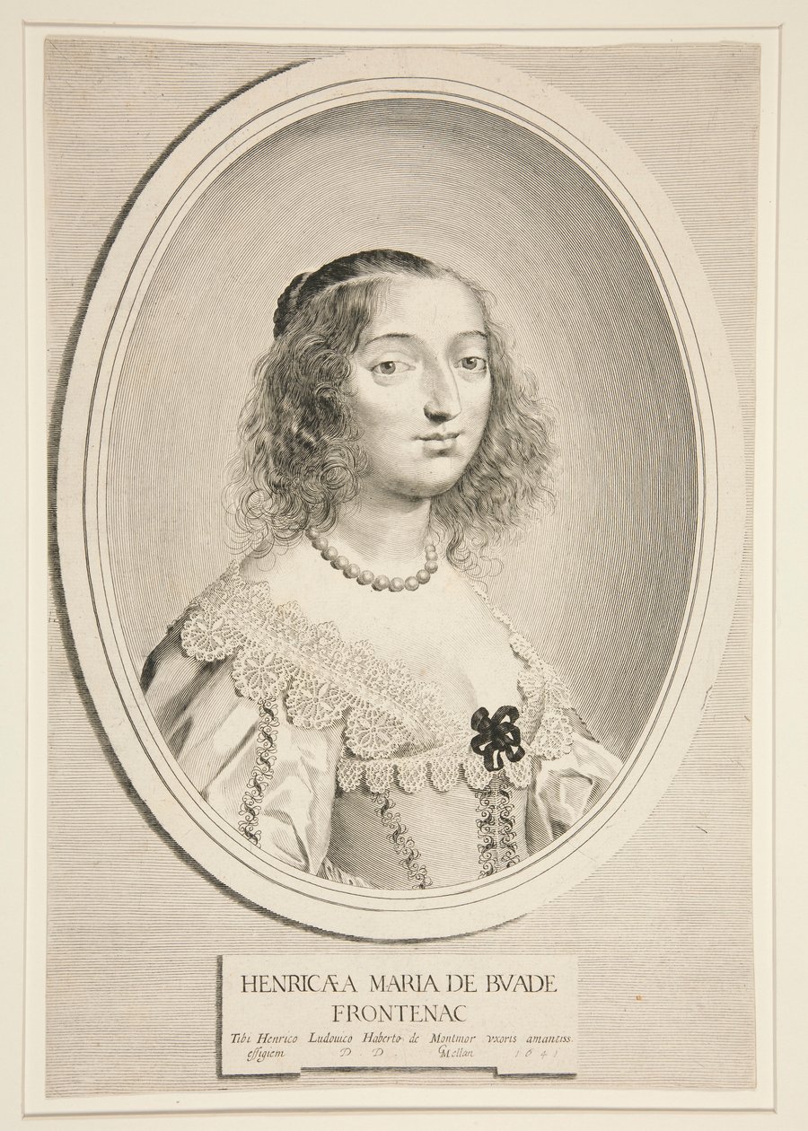 Henriette-Marie Montmort de Buade-Frontenac af Claude Mellan