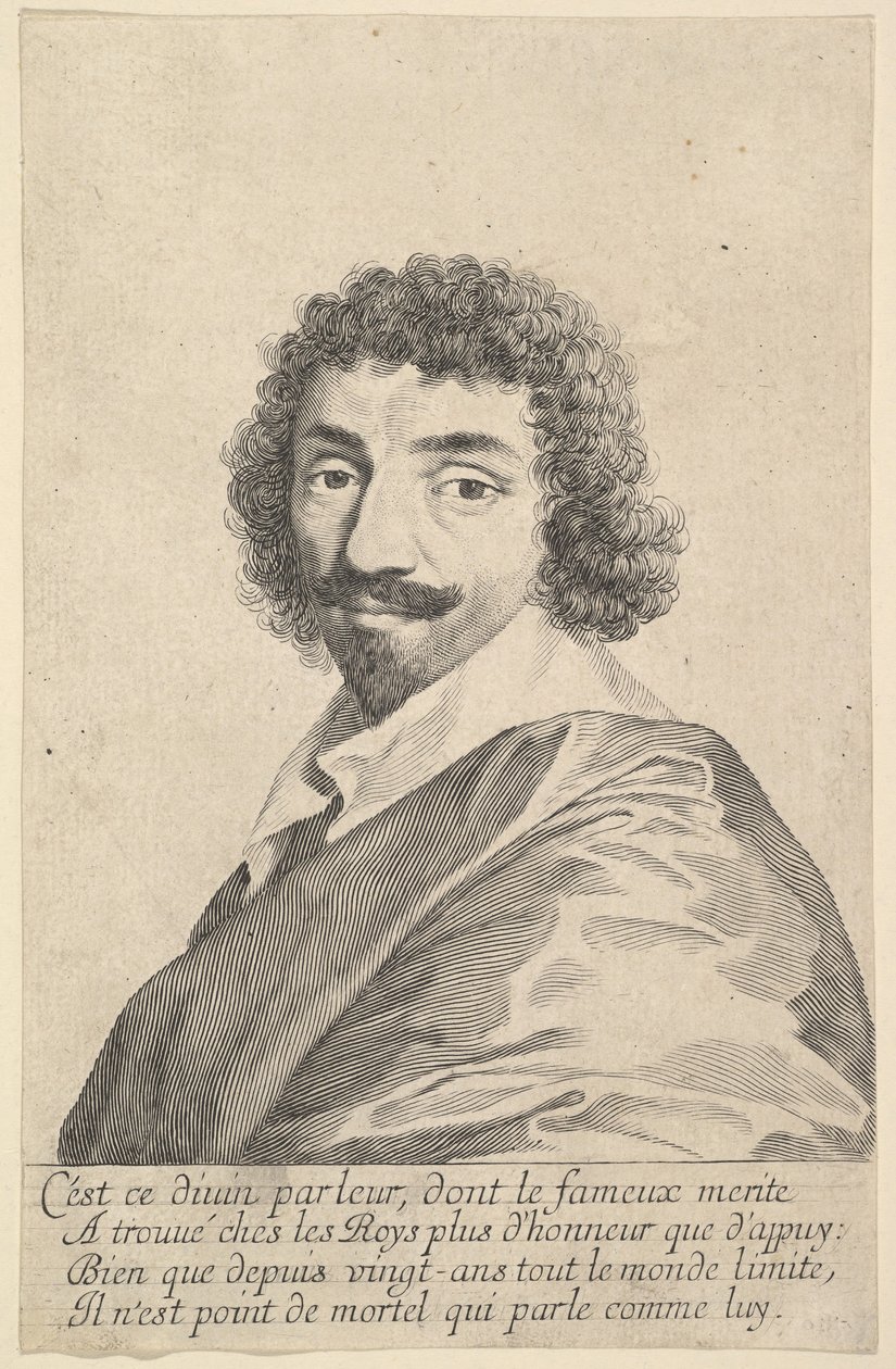 Jean-Louis Guez de Balzac, ca. 1635-37. af Claude Mellan
