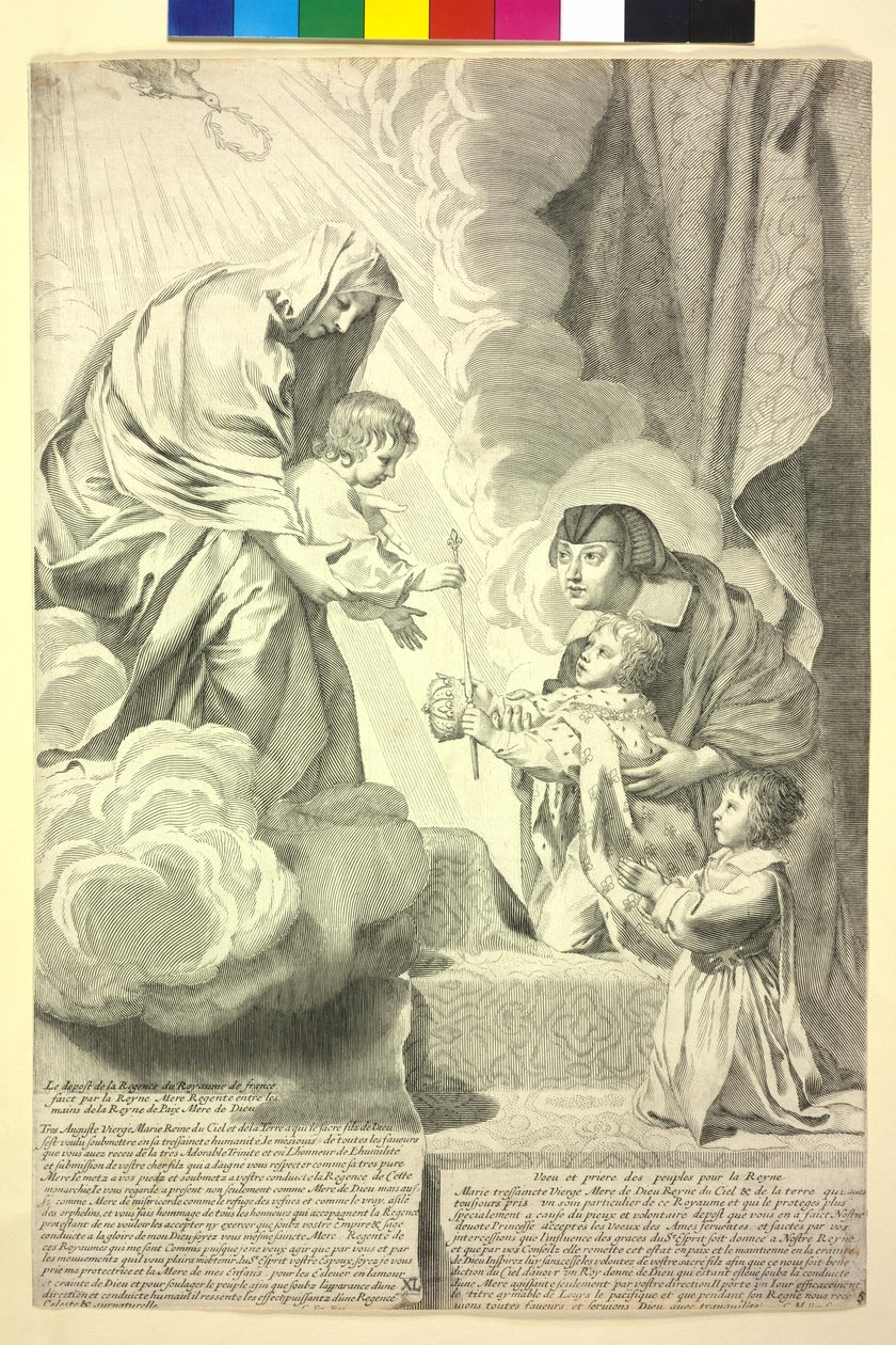 Kongen af Frankrig Louis XIV af Claude Mellan
