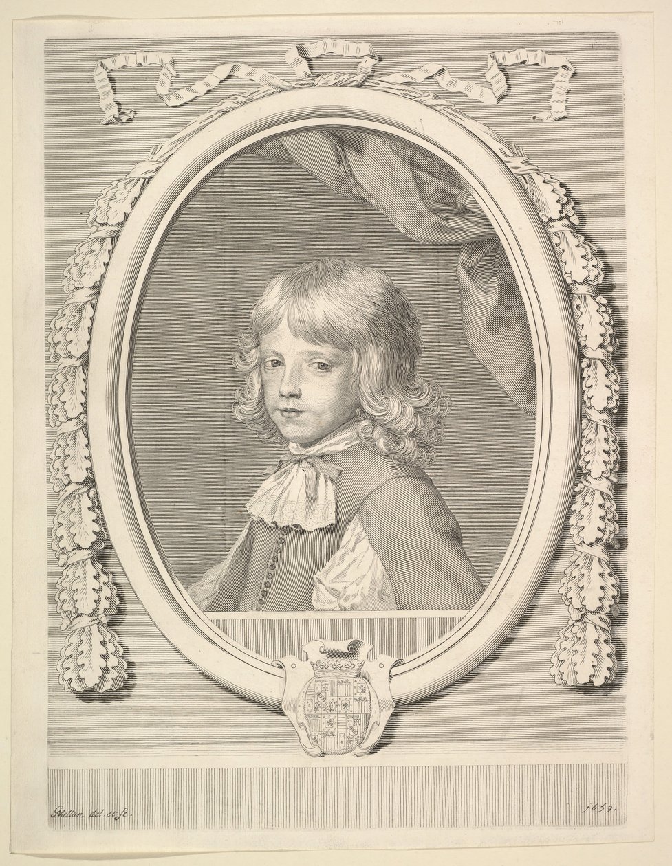 Louis-Joseph de Lorraine, hertug af Guise, som et barn, 1659. af Claude Mellan