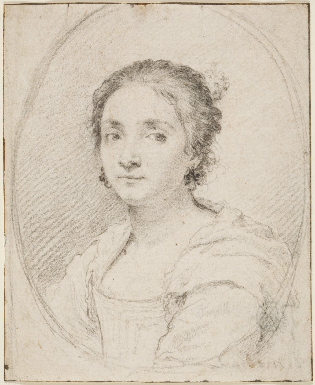 Portræt af Virginia de Vezzo da Velletri af Claude Mellan