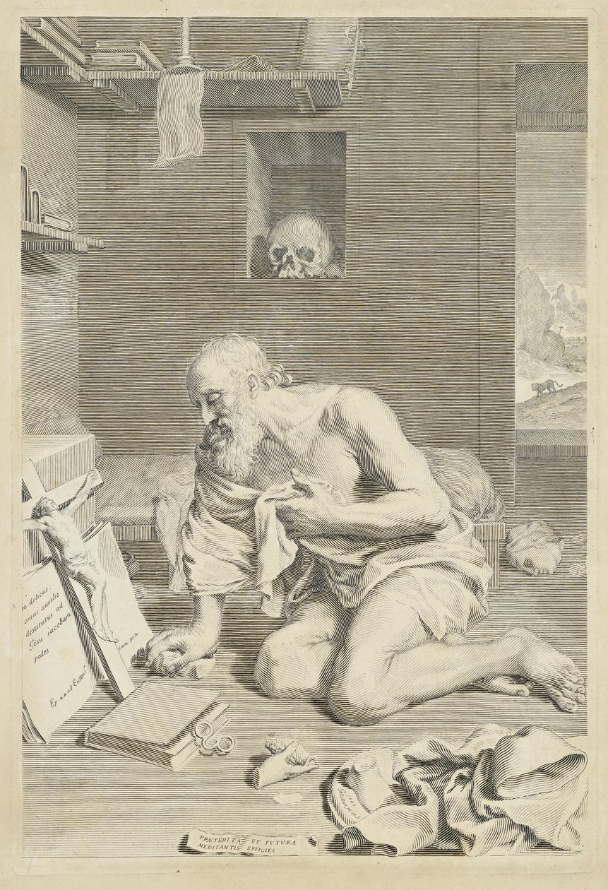 Sankt Jerome af Claude Mellan
