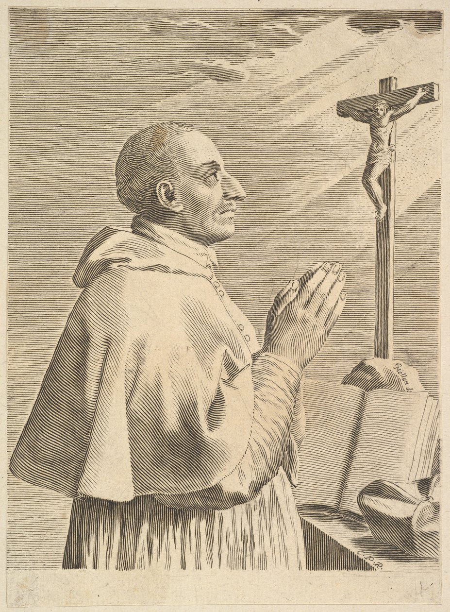 Sankt Karl Borromæus af Claude Mellan