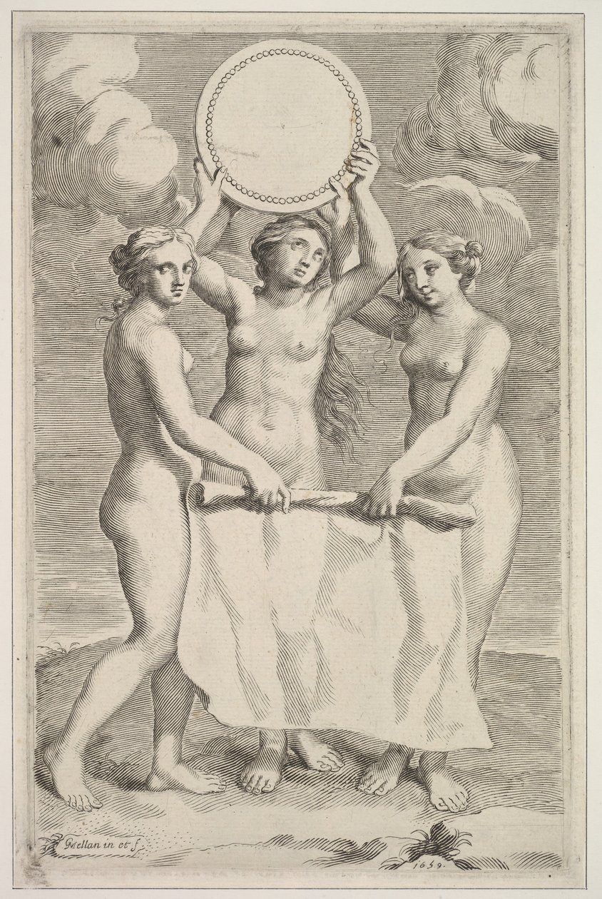 De tre nåder, 1659. af Claude Mellan