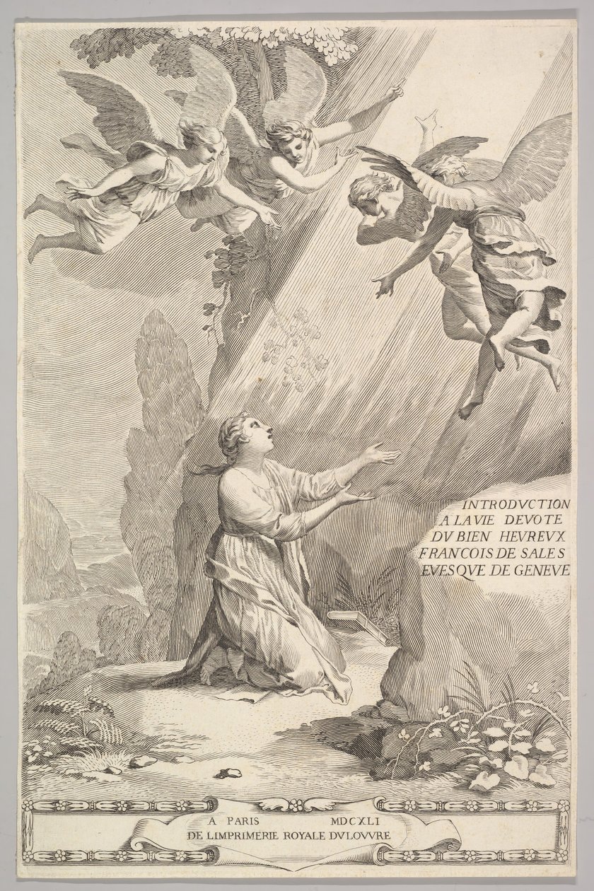 Titelside til François de Sales, Introduktion til det fromme liv, 1641. af Claude Mellan
