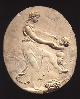 Bacchante og en spædbarnssatyr af Claude Michel Clodion
