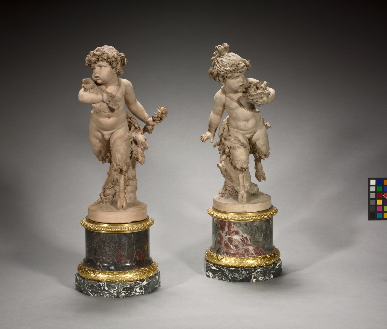 Ung Satyr, der løber med en fuglerede og Ung Satyr, der løber med en ugle, 1770
