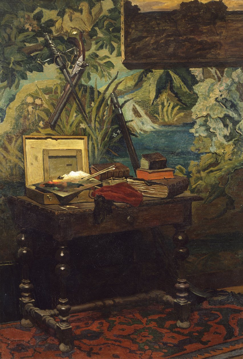 Et hjørne af studiet af Claude Monet af Claude Monet