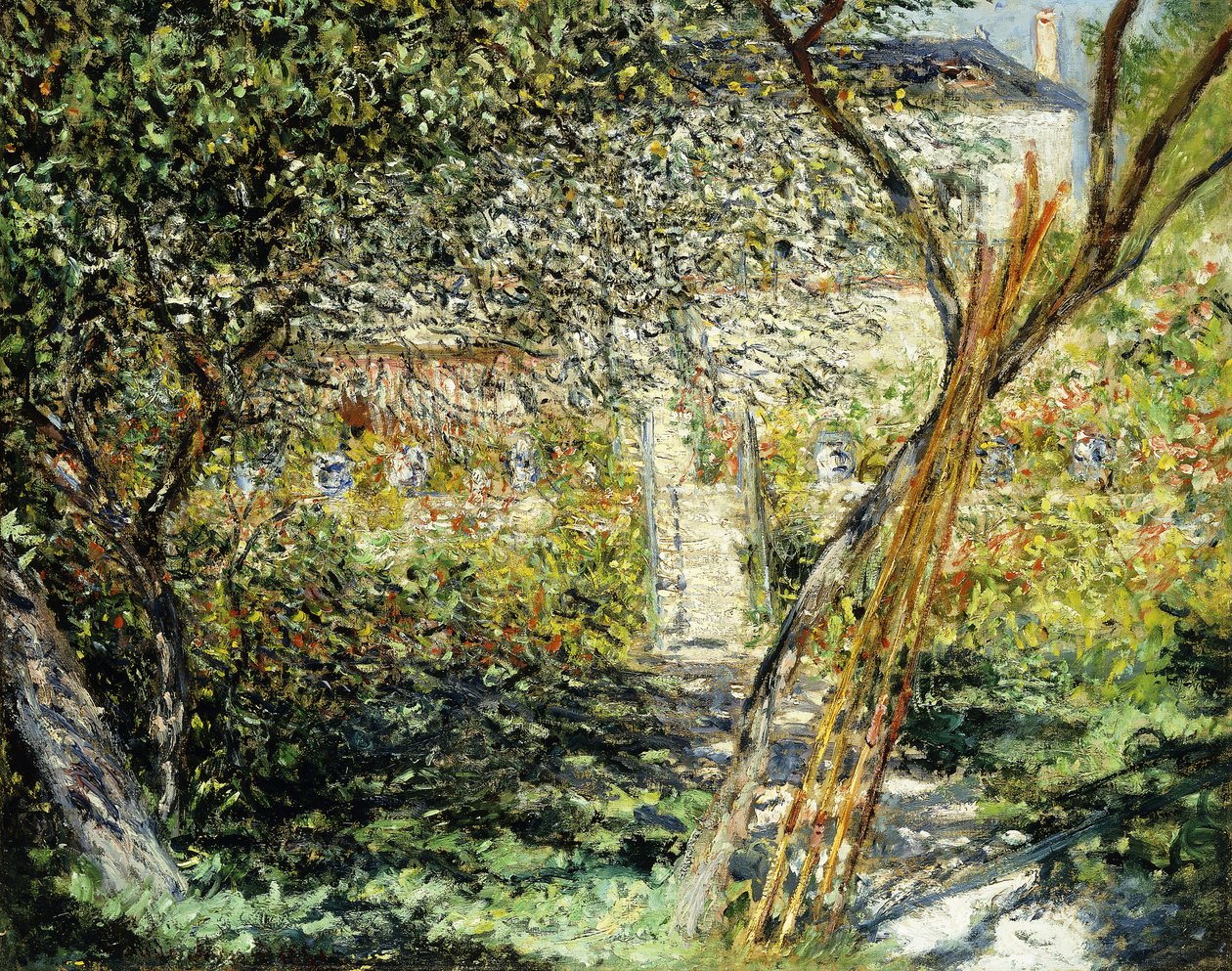 En Have i Vetheuil; Vetheuils have, 1881 af Claude Monet