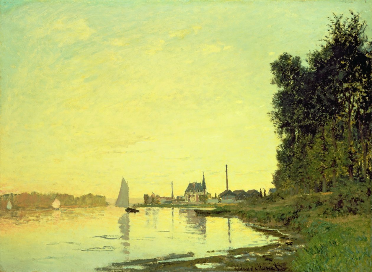 Argenteuil, i slutningen af eftermiddagen, 1872 af Claude Monet