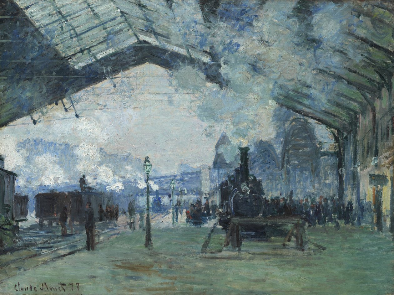 Ankomst af Normandiet-toget, Gare Saint-Lazare af Claude Monet