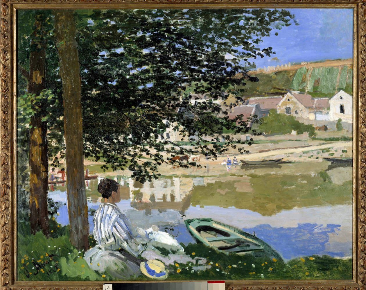 Ved kanten af vandet i Bennecourt af Claude Monet