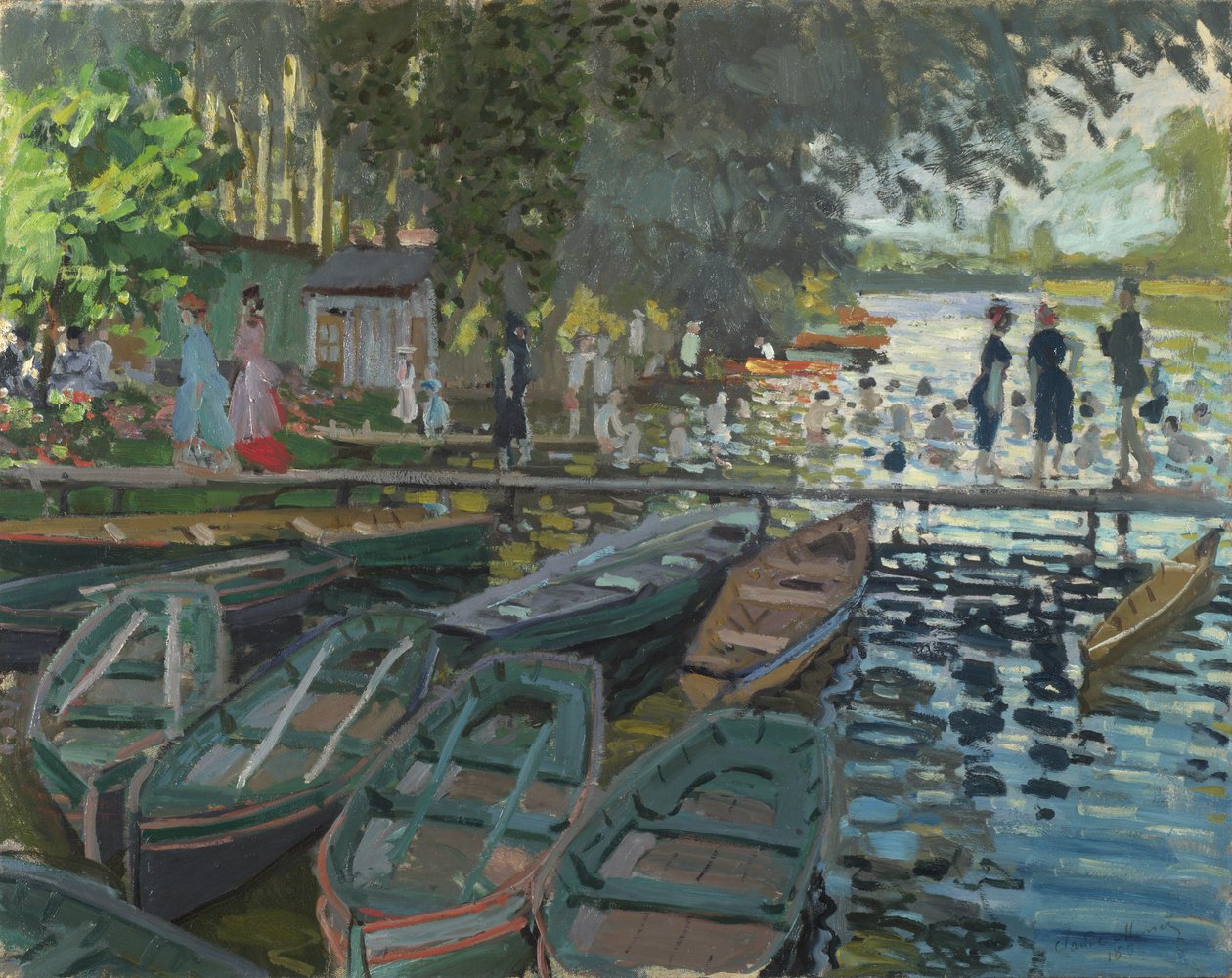 Badende på La Grenouillere af Claude Monet