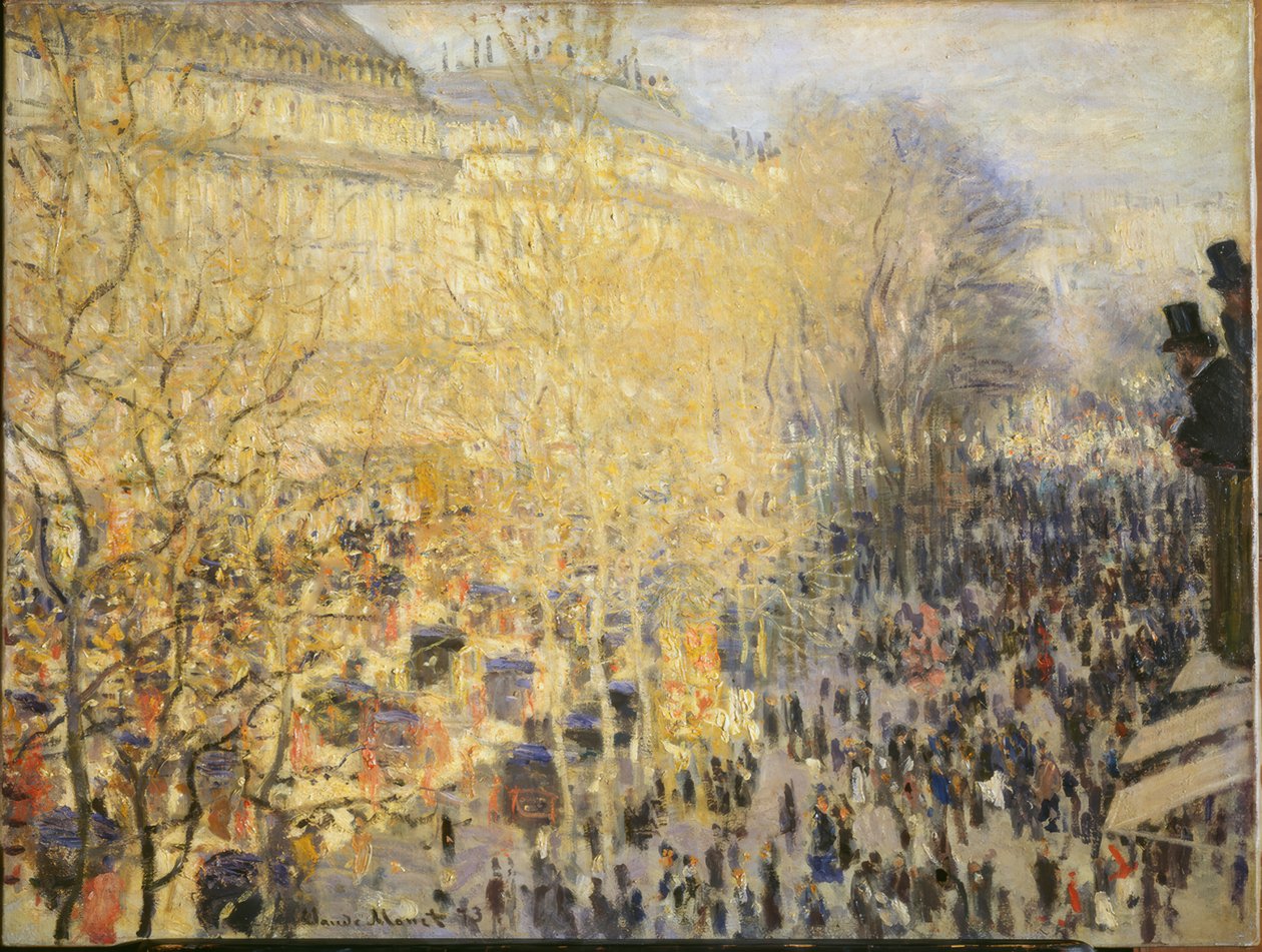 Boulevard des Capucines i Paris af Claude Monet