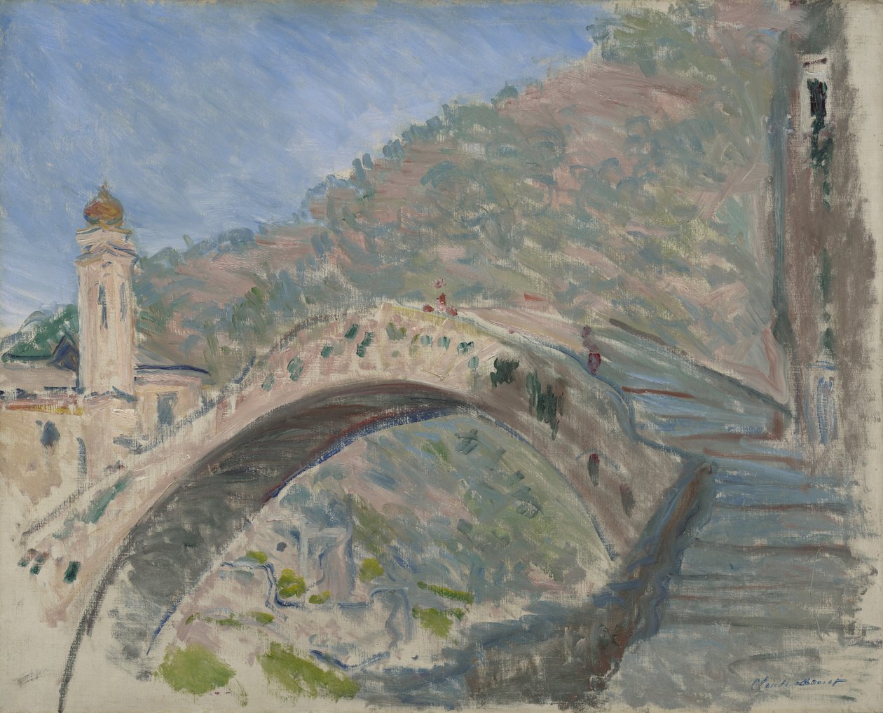 Broen ved Dolceacqua, 1884 af Claude Monet