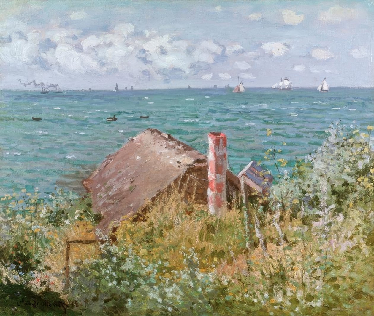 Hytte ved Sainte-Adresse af Claude Monet