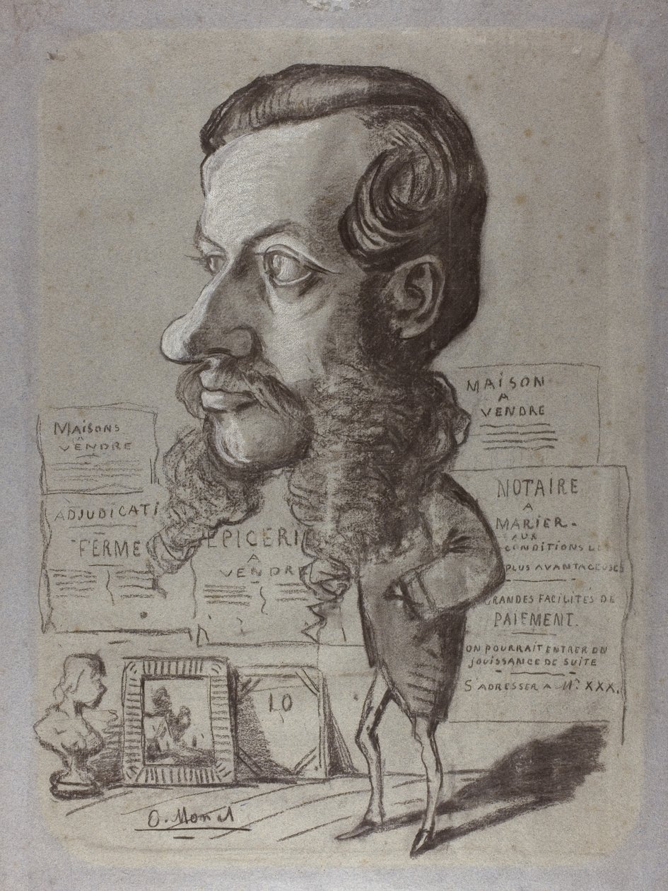 Karikatur af Léon Manchon, ca. 1858 af Claude Monet