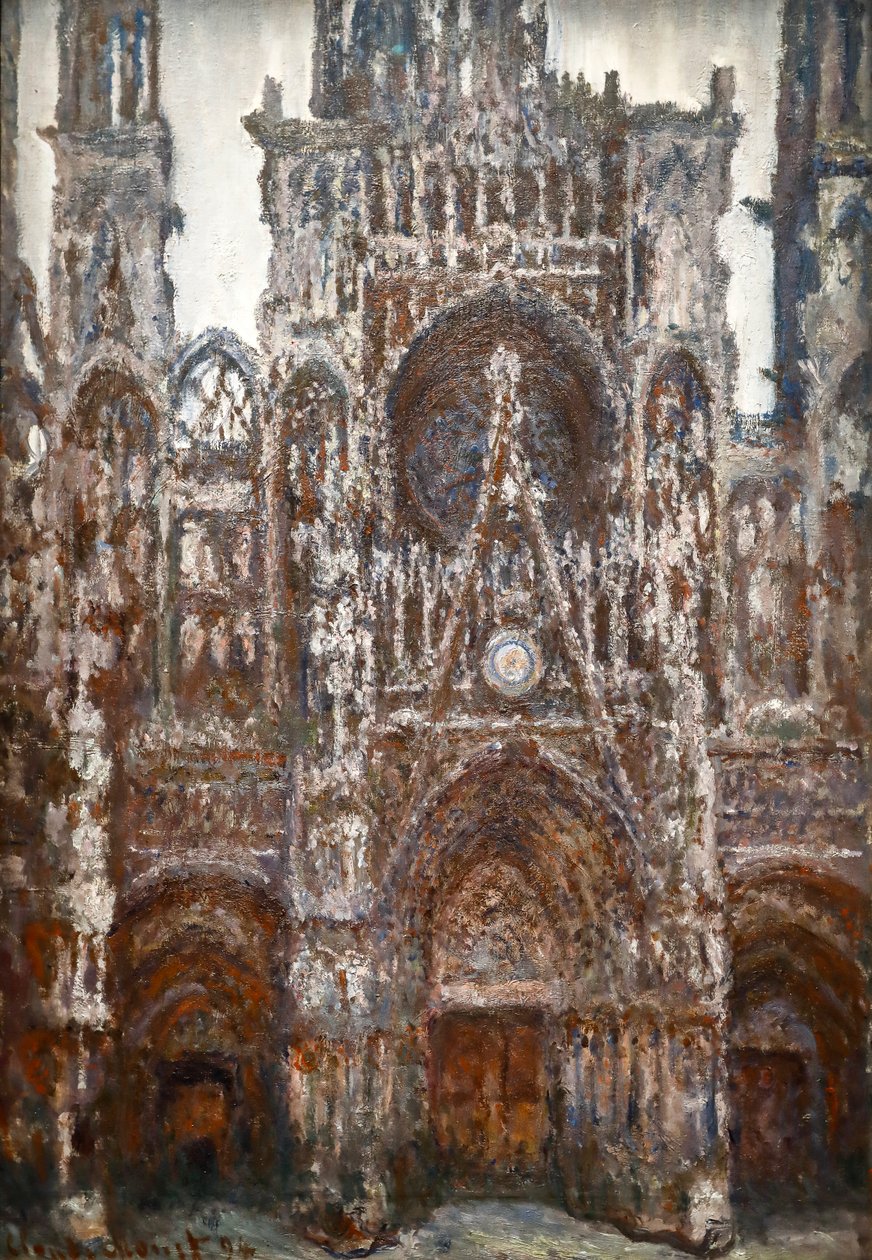 Katedralen i Rouen, portaludsigt, Brown Harmony af Claude Monet
