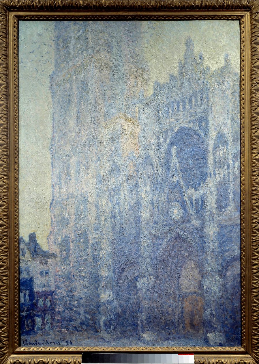 Cathedrale Notre-Dame de Rouen, portalen og tårnet Saint Romain, effect du matin, harmoni blanche Maleri af Claude Monet (1840-1926) 1893 Søn. 1,06x0,73 m Paris, musee d