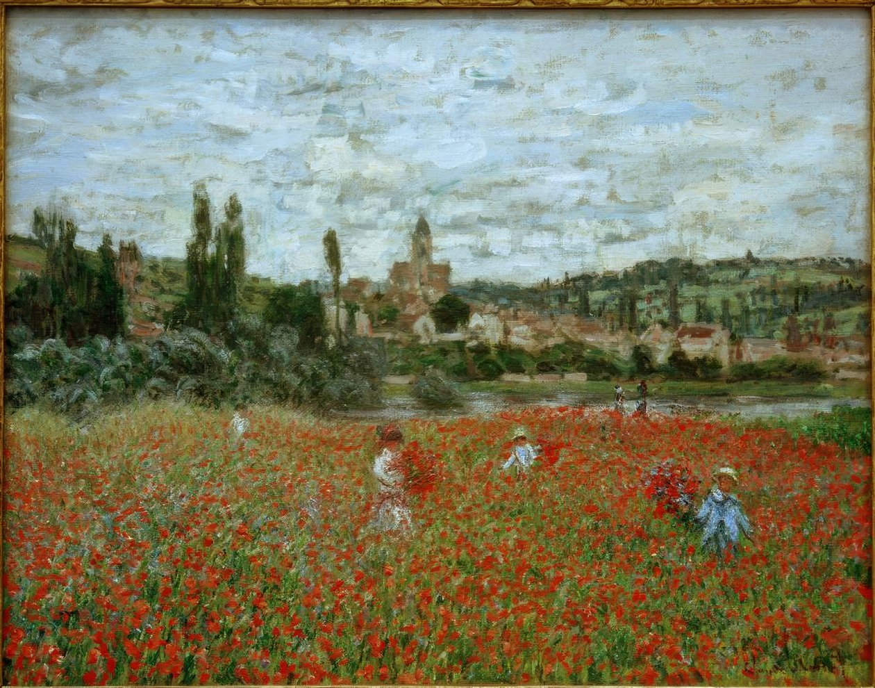 Valmuemark nær Vétheuil af Claude Monet