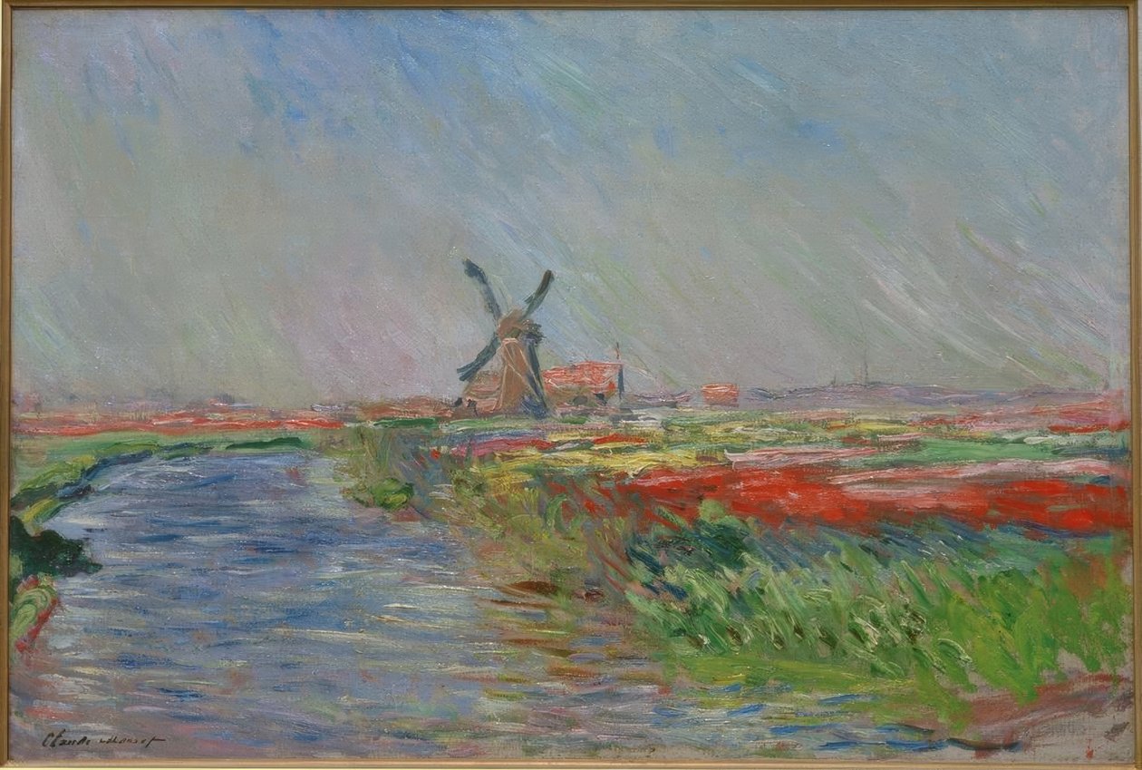 Tulipanmarker i Holland af Claude Monet