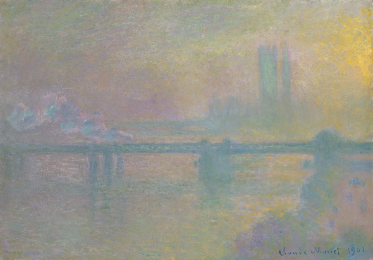 Charing Cross Bridge, London, 1901. af Claude Monet