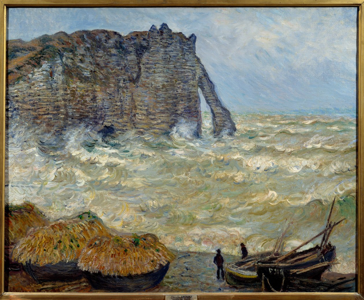 Klippe ved Etretat af Claude Monet