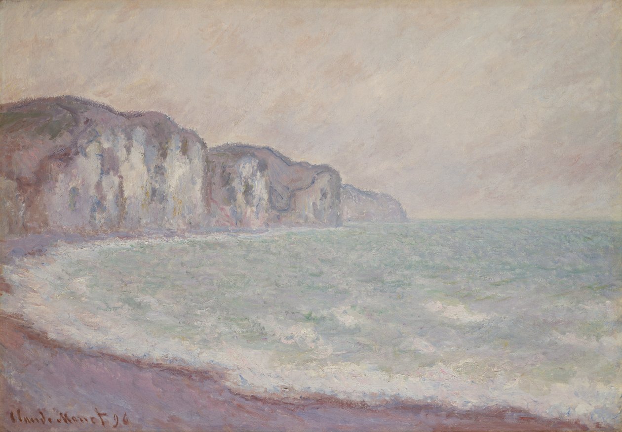 Cliff ved Pourville af Claude Monet