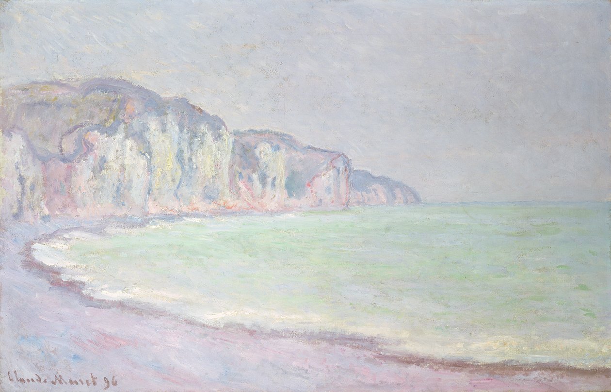 Cliffs at Pourville, 1896 af Claude Monet