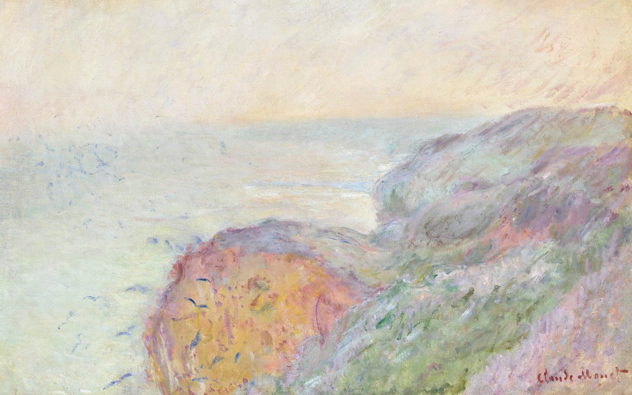 Klipper nær Dieppe, 1897. af Claude Monet