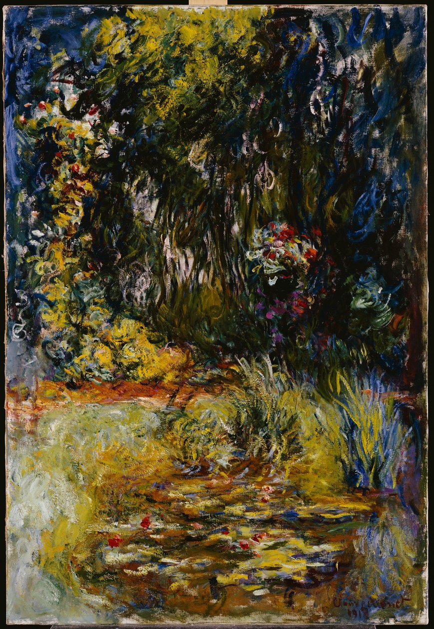 Hjørne af en dam med åkander, 1918 af Claude Monet