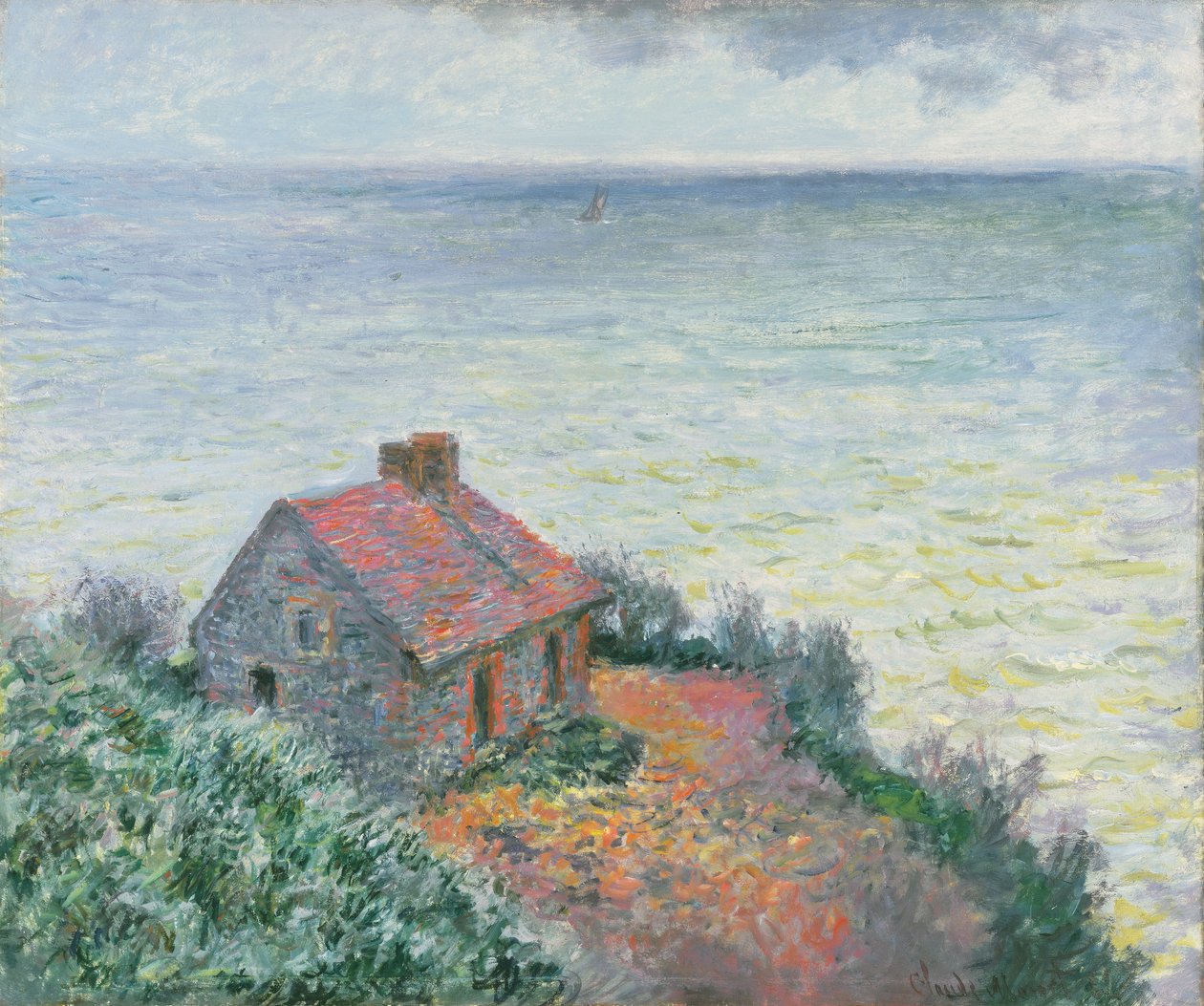 Toldposten i Dieppe, 1882 af Claude Monet