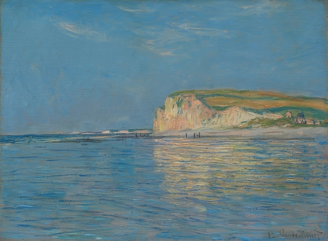 Lavvande ved Pourville, nær Dieppe. 1882 af Claude Monet