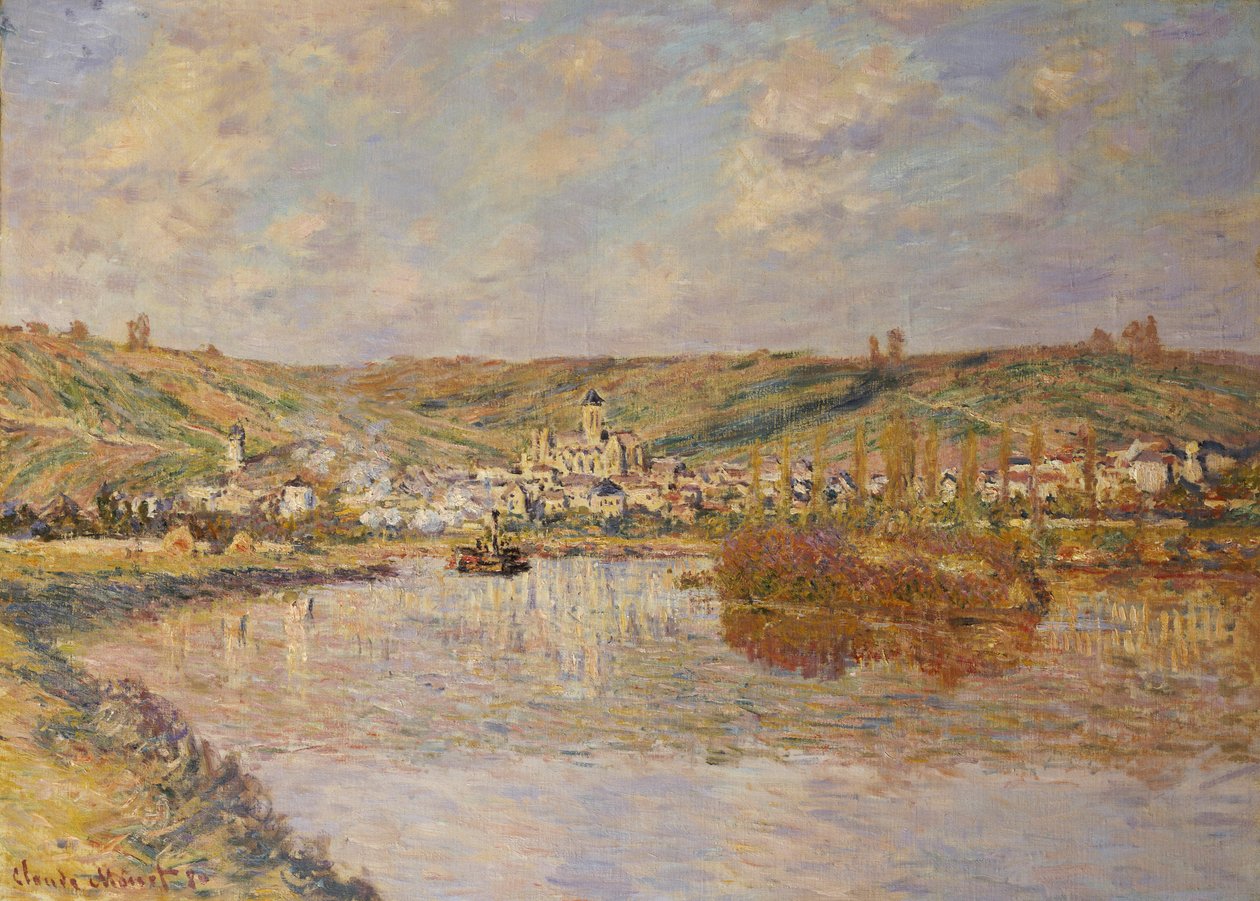 Afslutningen på eftermiddagen, Vetheuil af Claude Monet