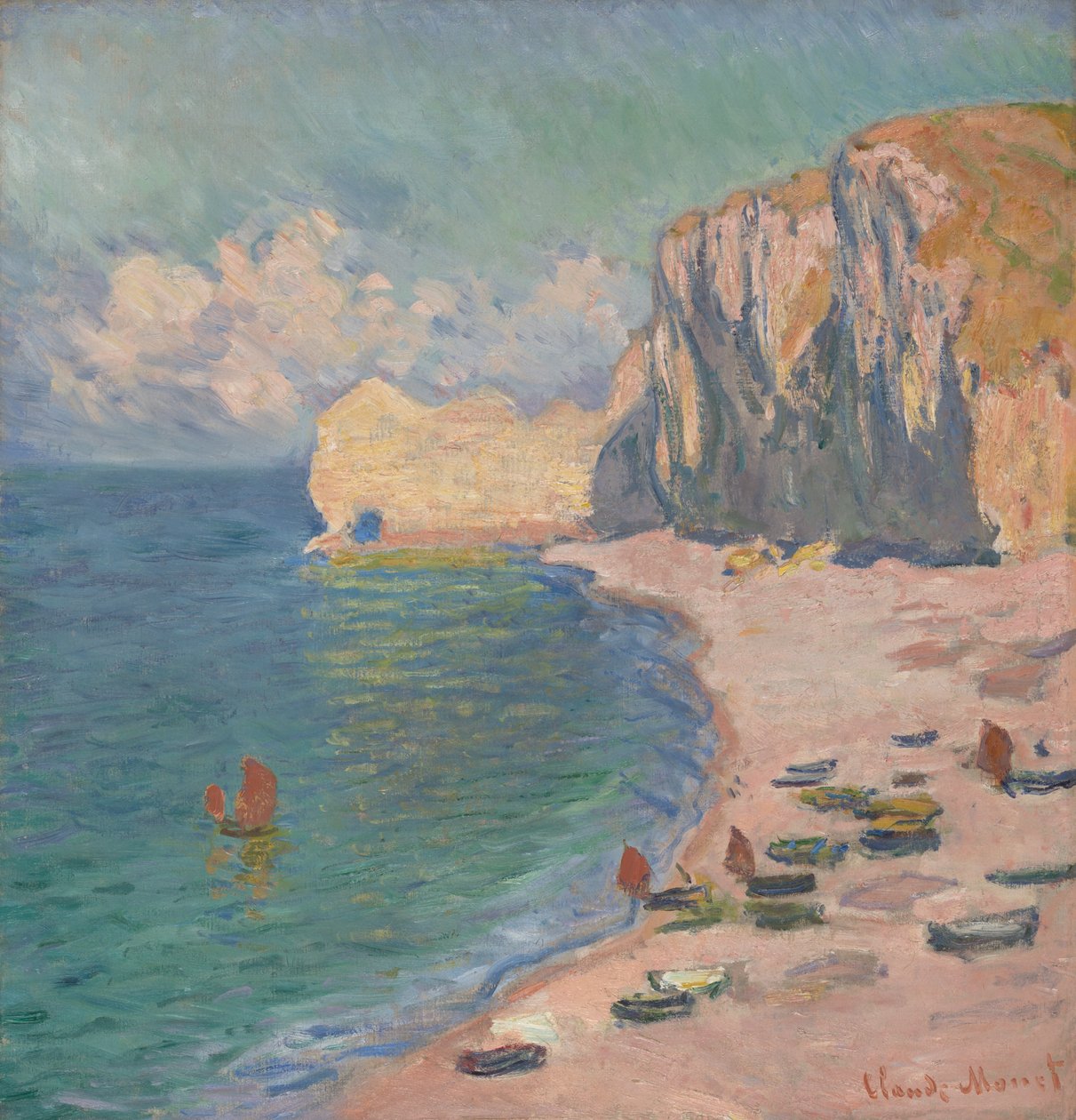 Étretat: Stranden og Falaise d
