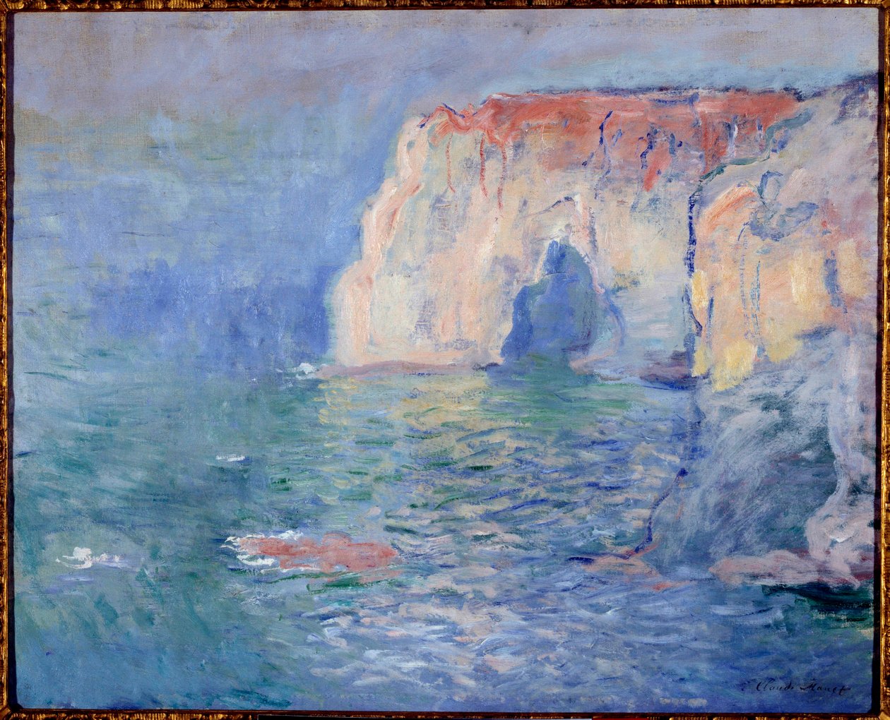 Etretat, manneporten, refleksioner over vandet Maleri af Claude Monet (1840-1926) 1885 Søn. 0,65x0,81 m Paris, Orsay Museum af Claude Monet