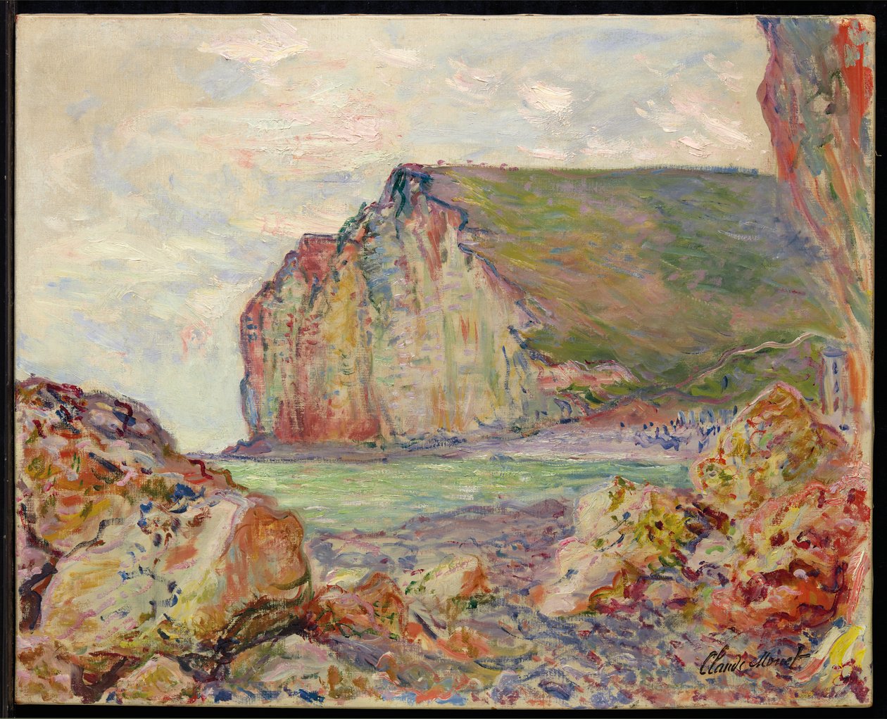 Cliffs of the Petites-Dalles, 1884 af Claude Monet