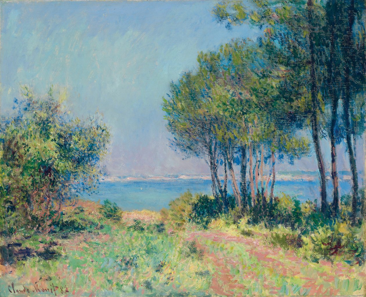 Grantræer ved Varengeville; Les sapins a Varengeville, 1982 af Claude Monet