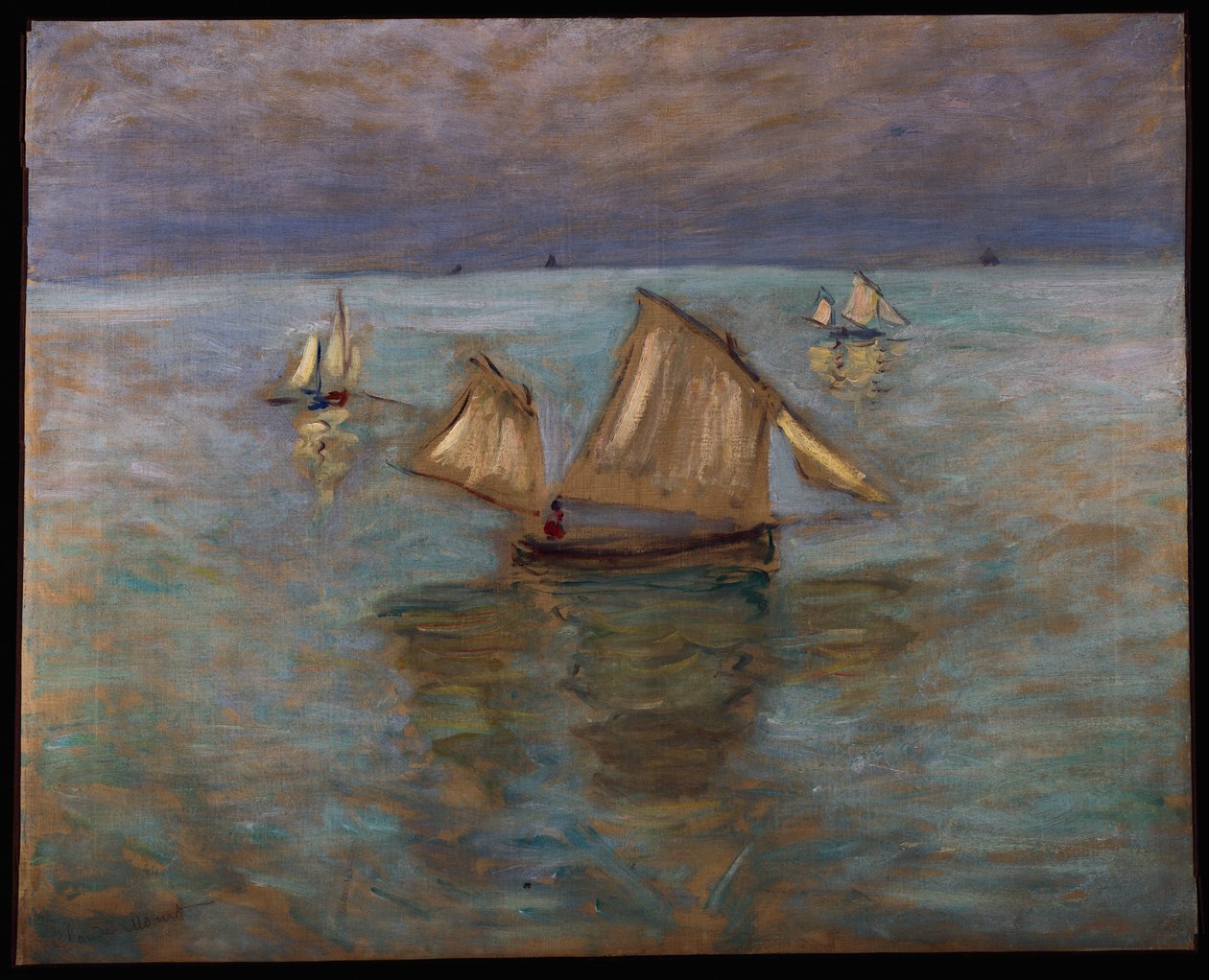 Fiskerbåde ved Pourville, 1882 af Claude Monet