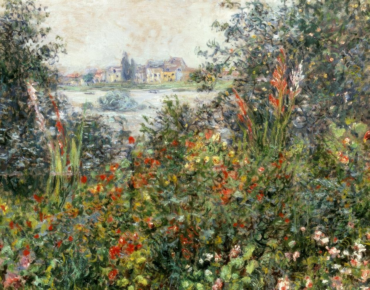 Blomster i Vétheuil af Claude Monet
