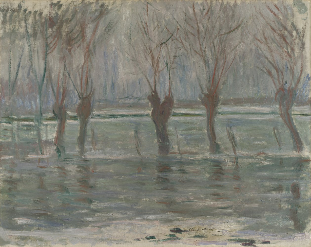 Flood Waters, 1896 af Claude Monet