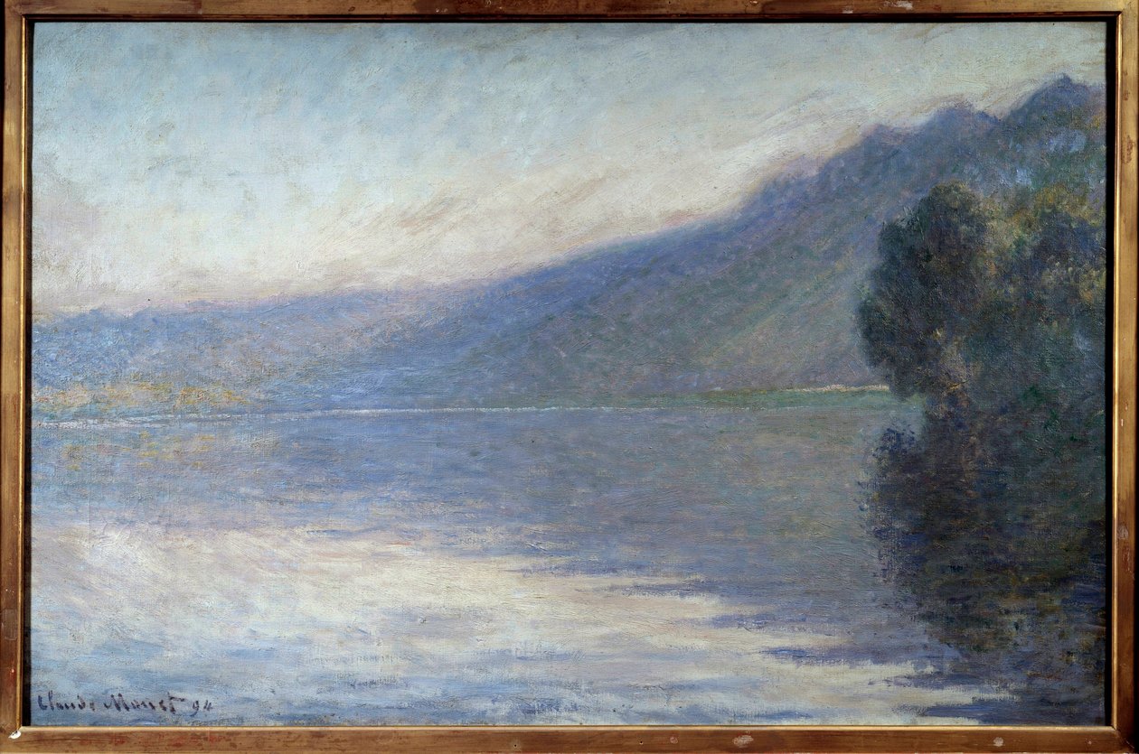 Tåge på Seinen ved Port Villiez Maleri af Claude Monet (1840-1926) 1894 Søn. 0,66x1,05 m Rouen, Museum of Fine Arts - Tåge på Seinen ved Port Villiez. Maleri af Claude Monet (1840-1926) af Claude Monet