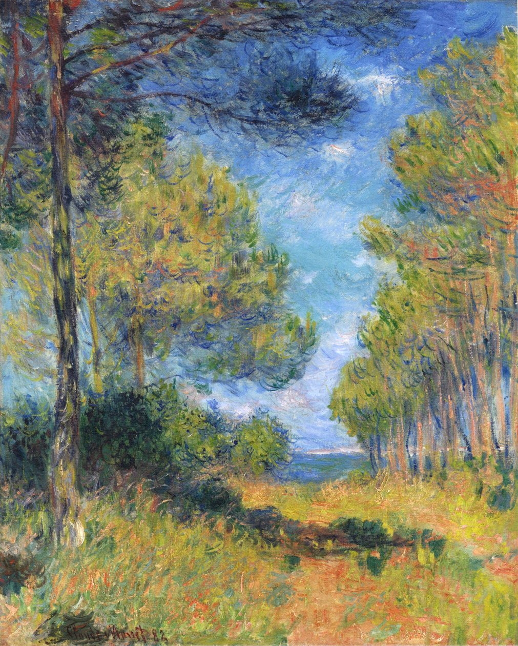 Fransk: Allée de sapins à Varengeville
Tysk: Tannenallee i Varengeville af Claude Monet