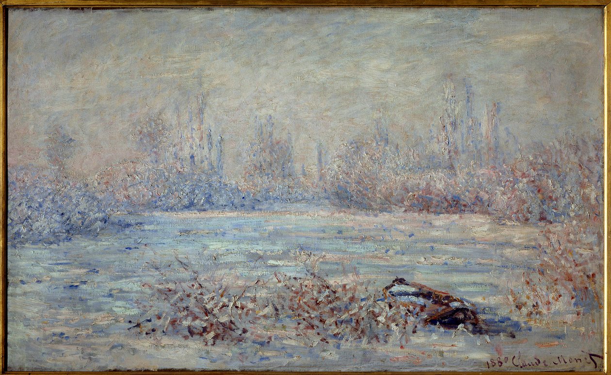 Frost nær Vetheuil i 1880 Maleri af Claude Monet (1840-1926) 1880 Dim. 0,61 x 1 m. Paris, Musee d