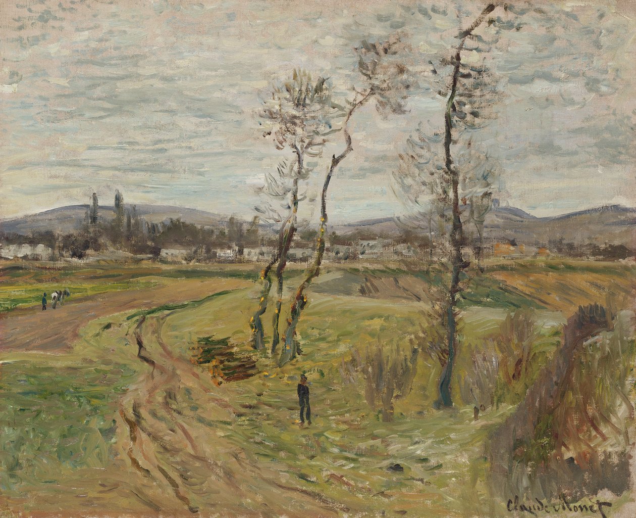 Gennevilliers-sletten; Sletten i Gennevilliers, 1877 af Claude Monet