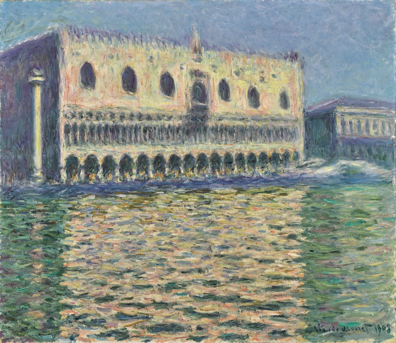 Tysk: Dogepaladset i Venedig af Claude Monet