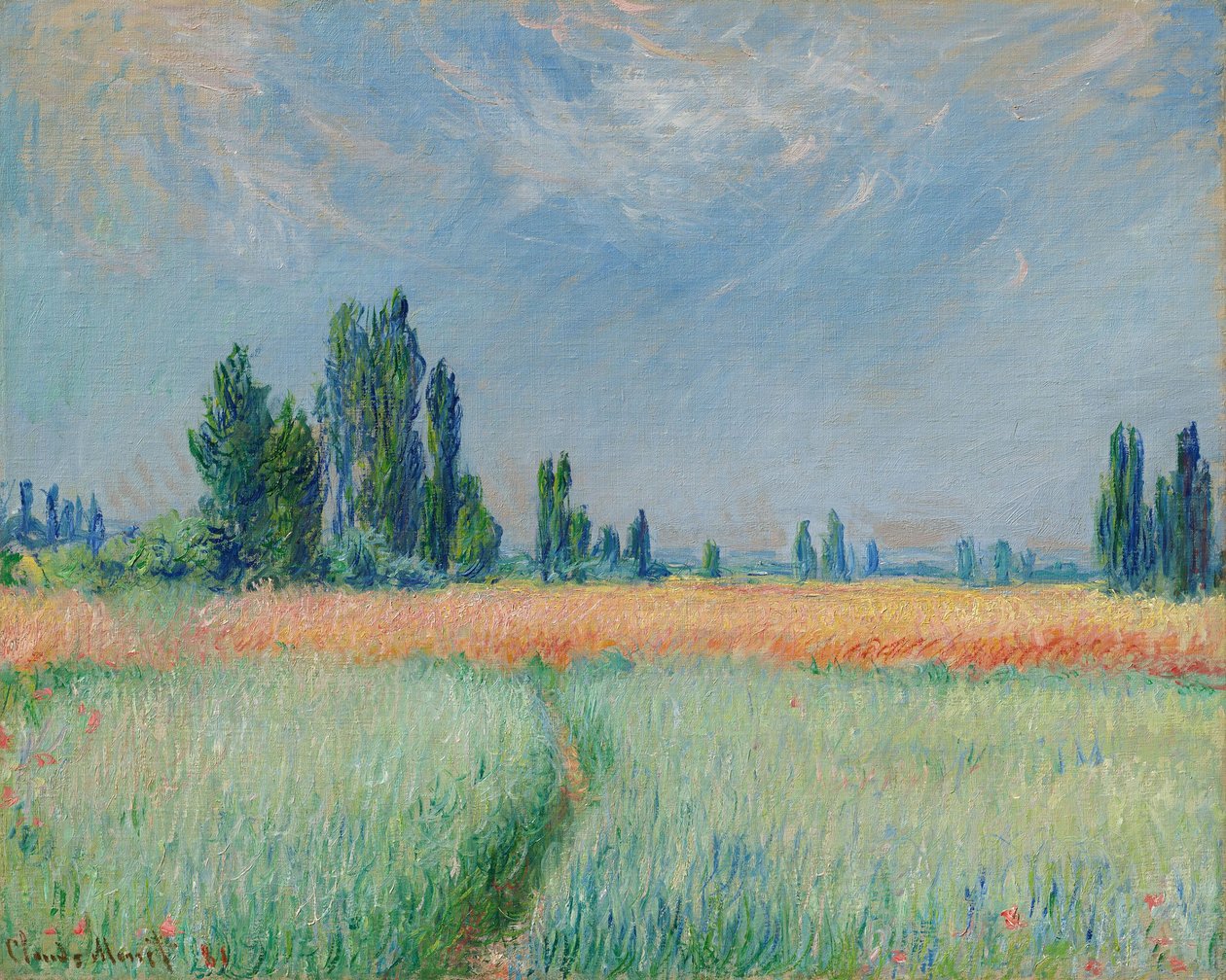 Tysk: Weizenfeld hvedemark af Claude Monet