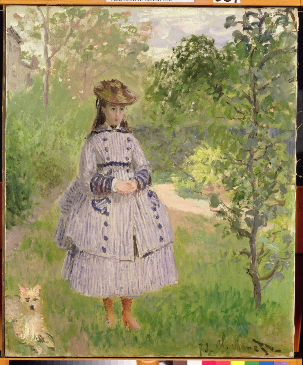 Pige i en have, 1873 af Claude Monet