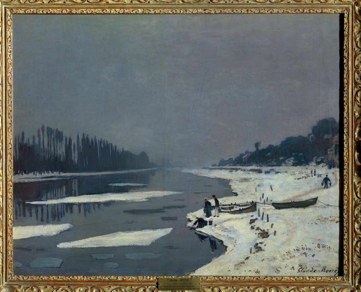 Isterninger på Seinen ved Bougival, Yvelines Maleri af Claude Monet (1840-1926) Dim 0,65 x 0,81 m Paris Louvre museum Obligatorisk omtale: Donation Helene og Victor Lyon af Claude Monet