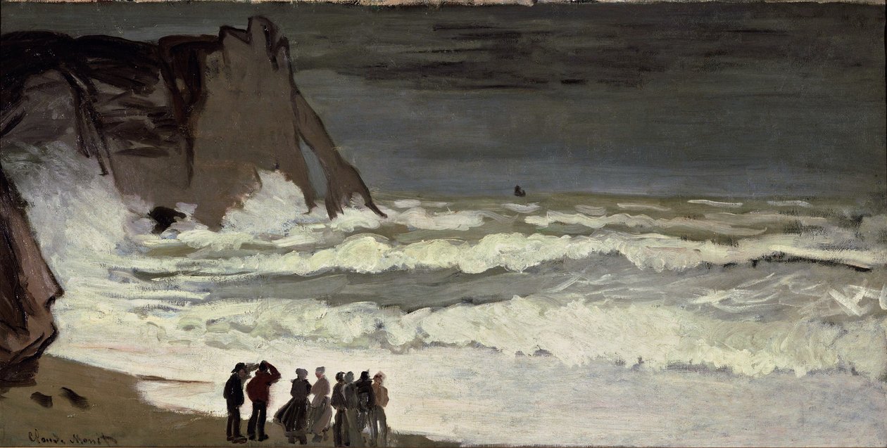 Tungt hav i Etretat af Claude Monet